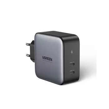 Сетевое зарядное устройство UGREEN CD254 100Вт, 2xUSB type-C, Quick Charge, PD, 3A, черный (50327)