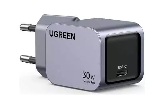 Сетевое зарядное устройство UGREEN Nexode Pro X703 30 Вт, EU, USB type-C, Quick Charge, PD, серый (35006)