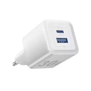 Сетевое зарядное устройство Vention FEQ 30 Вт, USB, USB/USB type-C, USB type-C, Quick Charge, PD, 3А, белый (FEQW0-EU)