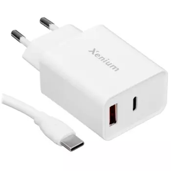 Сетевое зарядное устройство Xenium X252 25 Вт, USB, EU, USB type-C, Quick Charge, PD, белый (CCX252CW/00), кабель USB Type C