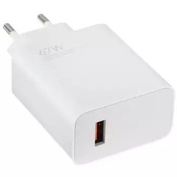 Сетевое зарядное устройство Xiaomi 67W Charging Combo 67 Вт, USB, белый (BHR6035EU), кабель USB Type A/USB Type C