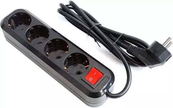 Сетевой фильтр 5bites SP4B-318, 4-розетки, 1.8 м, черный (SP4B-318)
