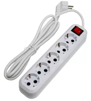 Сетевой фильтр 5bites SP5W-350, 5-розеток, 5 м, белый