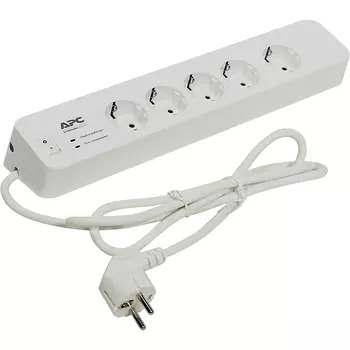 Сетевой фильтр APC, 5-розеток, 1.83м, белый (PM5-RS)