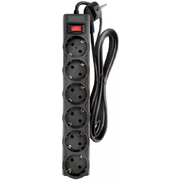 Сетевой фильтр CBR CSF 2606-5.0, 6-розеток, 5 м, черный (CSF 2606-5.0 Black)
