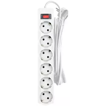Сетевой фильтр CBR CSF 2606-5.0, 6-розеток, 5 м, белый (CSF 2606-5.0 White)