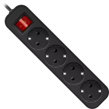 Сетевой фильтр Defender G450, 4-розетки, 5 м, черный (99339)