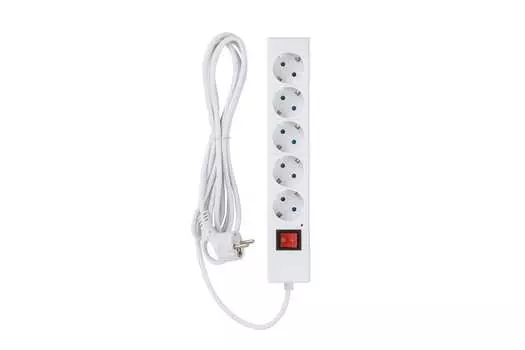 Сетевой фильтр Duwi 32574 1, 5-розеток, 1.5 м, белый (32574 1)