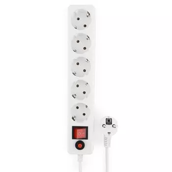 Сетевой фильтр Гарнизон, 5-розеток, 1.4 м, белый (ECL-5-W-1.4)