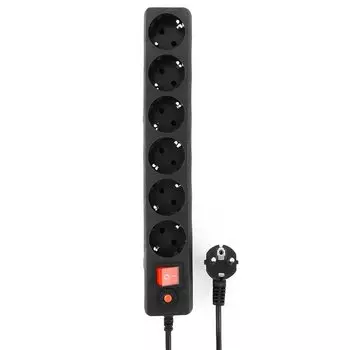 Сетевой фильтр Гарнизон, 6-розеток, 3 м, черный (ECL-6-B-3)