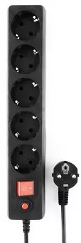 Сетевой фильтр Гарнизон EHLB-3, 5-розеток, 5 м, черный (EHLB-3)