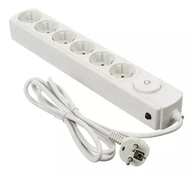 Сетевой фильтр Ippon BK252-16, 6-розеток, 5м, белый (1192705)