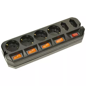 Сетевой фильтр Most Active ARG, 6-розеток, 5 м, черный (ARG-Ч 5)