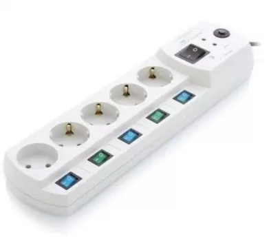 Сетевой фильтр Most Elite EHV, 5-розеток, 5 м, белый (EHV 5М БЕЛ)
