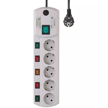 Сетевой фильтр Most Elite ERG, 5-розеток, 5 м, белый (ERG 5 M, WH)