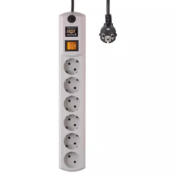 Сетевой фильтр Most Hard H6, 6-розеток, 2 м, белый (МОSТ H6-Б 2М)