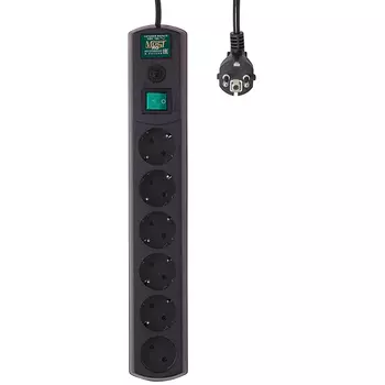 Сетевой фильтр Most Rear RG, 6-розеток, 5 м, черный (RG 5М, BL)