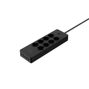Сетевой фильтр Orico HPC-8A5U-BK, 8-розеток, 5xUSB, 1.5м, черный (HPC-8A5U-BK)