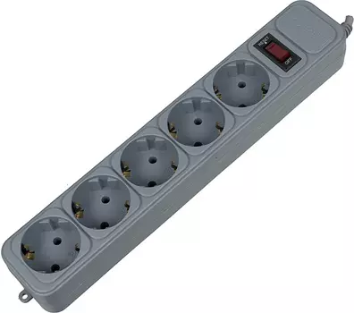 Сетевой фильтр PC PET AP01006-3-GR, 5-розеток, 3м, серый (00000250883)