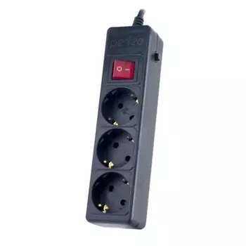 Сетевой фильтр Perfeo POWER+, 3-розетки, 5 м, черный (PF_A4668)