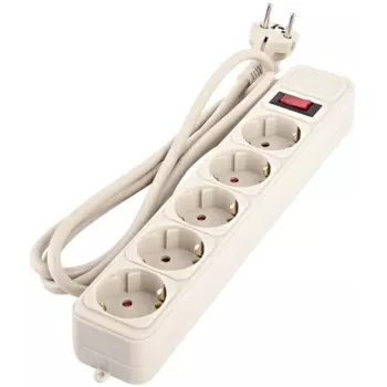 Сетевой фильтр Perfeo REAL POWER, 5-розеток, 3 м, серый (PF_E1500)