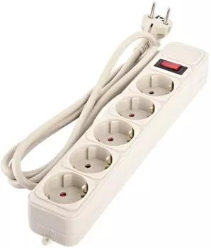 Сетевой фильтр Perfeo REAL POWER, 5-розеток, 1.8 м, серый (PF_E1498)