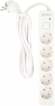 Сетевой фильтр Perfeo REAL STREAM, 5-розеток, 5 м, белый (PF_E1508)