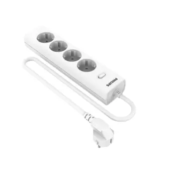 Сетевой фильтр PHILIPS, 4-розетки, 5 м, белый (CHP2145WC/51)