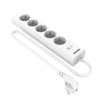 Сетевой фильтр PHILIPS, 5-розеток, 2 м, белый (CHP2155WA/51)