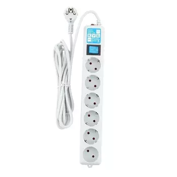 Сетевой фильтр PowerCube PC PRO, 6-розеток, 3 м, белый (SPL6-16-P-3М)