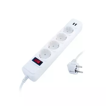 Сетевой фильтр Старт SP 4x1 2USB ZVT, 4-розетки, 2xUSB, 1.5 м, белый (00-00000036)
