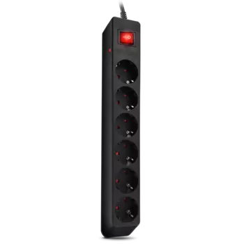 Сетевой фильтр SVEN Optima, 6-розеток, 3 м, черный (SV-021023)