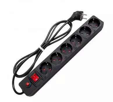 Сетевой фильтр UNIVersal, 6-розеток, 5 м, черный (967U-4005)