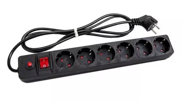 Сетевой фильтр UNIVersal, 6-розеток, 7 м, черный (967U-4007)