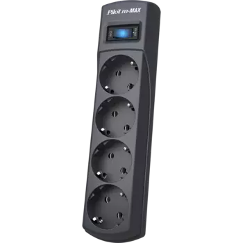Сетевой фильтр ZIS Pilot m-Max, 4-розетки, 5 м, графит (145)