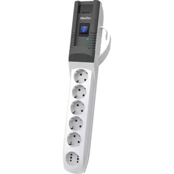 Сетевой фильтр ZIS Pilot Pro USB, 6-розеток, 2xUSB, 1xUSB Type-C, 5 м, серый (183)