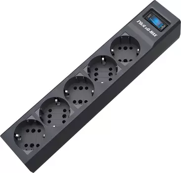 Сетевой фильтр ZIS Pilot sG max, 5-розеток, 3 м, черный