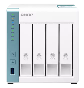 Сетевой накопитель (NAS) QNAP D4, слоты 4x2.5"/3.5" SATA3, RAID 0/1/5/6/10/JBOD, 2x1 Гбит/с, 2xUSB 3.0, Annapurna Labs Alpine AL-214/4x1.7GHz, DDR3 2Gb, (D4 (Rev. B))