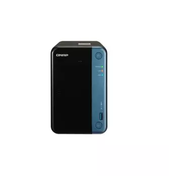 Сетевой накопитель (NAS) QNAP TS-253BE-4G, слоты 2x2.5"/3.5" SATA 6Gb/s, 2x1 Гбит/с, HDMI, 5xUSB 3.0, Intel Celeron J3455/4x1.5GHz, DDR3 4Gb, RAID 0/1/5/6/10, (TS-253BE-4G)
