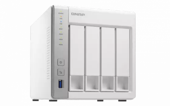 Сетевой накопитель (NAS) QNAP TS-431P2-4G, слоты 4x2.5"/3.5" SATA 6Gb/s, 2x1 Гбит/с, 3xUSB 3.0, AL-314/4x1.7GHz, DDR3 4Gb, RAID 0/1/5/6/10