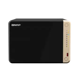 Сетевой накопитель (NAS) QNAP TS-664-4G, слоты 6x2.5"/3.5" SATA3, 2xM.2-PCI-E, 2x2.5Гбит/c, HDMI, 2xUSB 3.X, Intel Celeron N5105/N5095/4x2GHz, DDR4 4Gb, 120W, (TS-664-4G)
