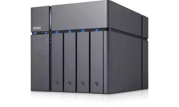 Сетевой накопитель (NAS) QSAN XN5004T-EU, слоты 5x2.5"/3.5" SATA 6Gb/s, 4x1 Гбит/с, 5xUSB 3.0, Intel Celeron/2x2.9GHz, DDR4 8Gb, RAID 0/1/5/6/10, (XN5004T-EU)