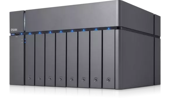 Сетевой накопитель (NAS) QSAN XN5008T-EU, слоты 9x2.5"/3.5" SATA 6Gb/s, 4x1 Гбит/с, HDMI, 5xUSB 3.0, Intel Celeron/2x2.9GHz, DDR4 8Gb, RAID 0/1/5/6/10, (XN5008T-EU)