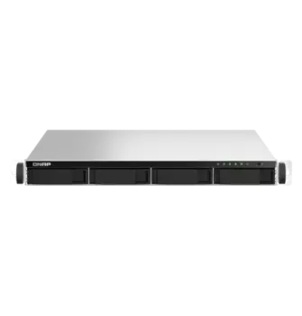Сетевой накопитель QNAP TS-464U-8G, слоты 4x2.5"/3.5" SATA3, 2x2.5Гбит/c, HDMI, 2xUSB 3.X, Intel Celeron N5105/N5095/4x2GHz, DDR4 8Gb, 250W, 1U, (TS-464U-8G)