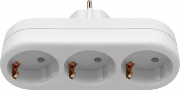 Сетевой разветвитель Defender TG-01 3-розетки, 16A, с/з, белый (99109)