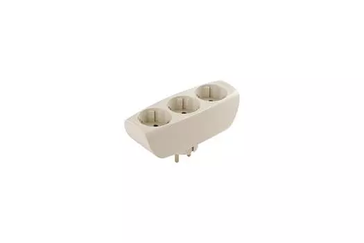 Сетевой разветвитель ЭРА SP-3e-I 3-розетки, 16А, с/з, слоновая кость (Б0002370)