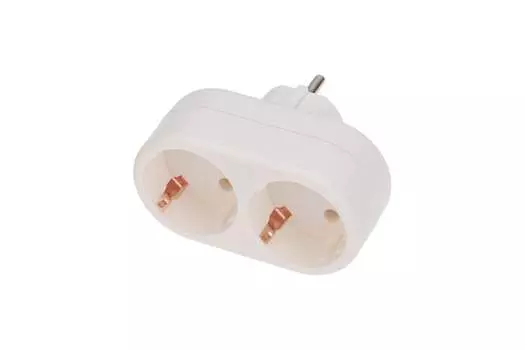 Сетевой разветвитель Rexant 11-1075 2-розетки, 16А, с/з, белый (11-1075)