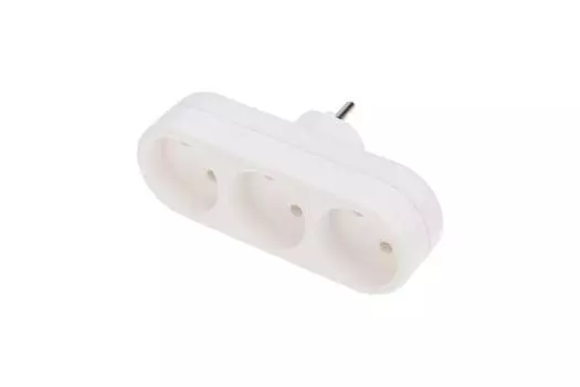 Сетевой разветвитель Rexant 11-1078 3-розетки, 10А, б/з, белый (11-1078)