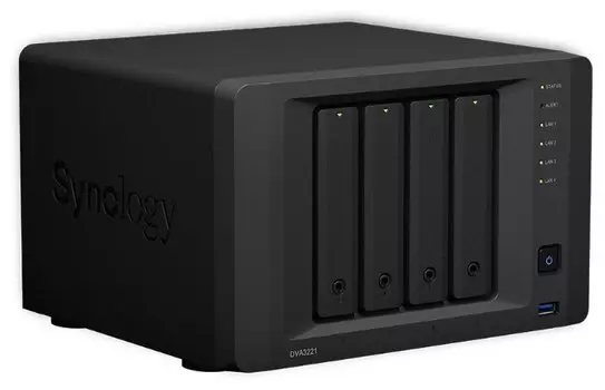 Сетевой видеорегистратор (NVR) Synology DVA3221, каналов: 32, до 30 кадров/с, отсеков HDD: 4, IP (DVA3221)