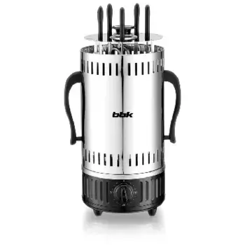 Шашлычница BBK BBQ601T 1 кВт, серебристый/черный (BBQ601T (SS/B))